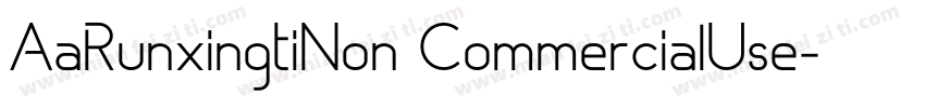 AaRunxingtiNon CommercialUse字体转换